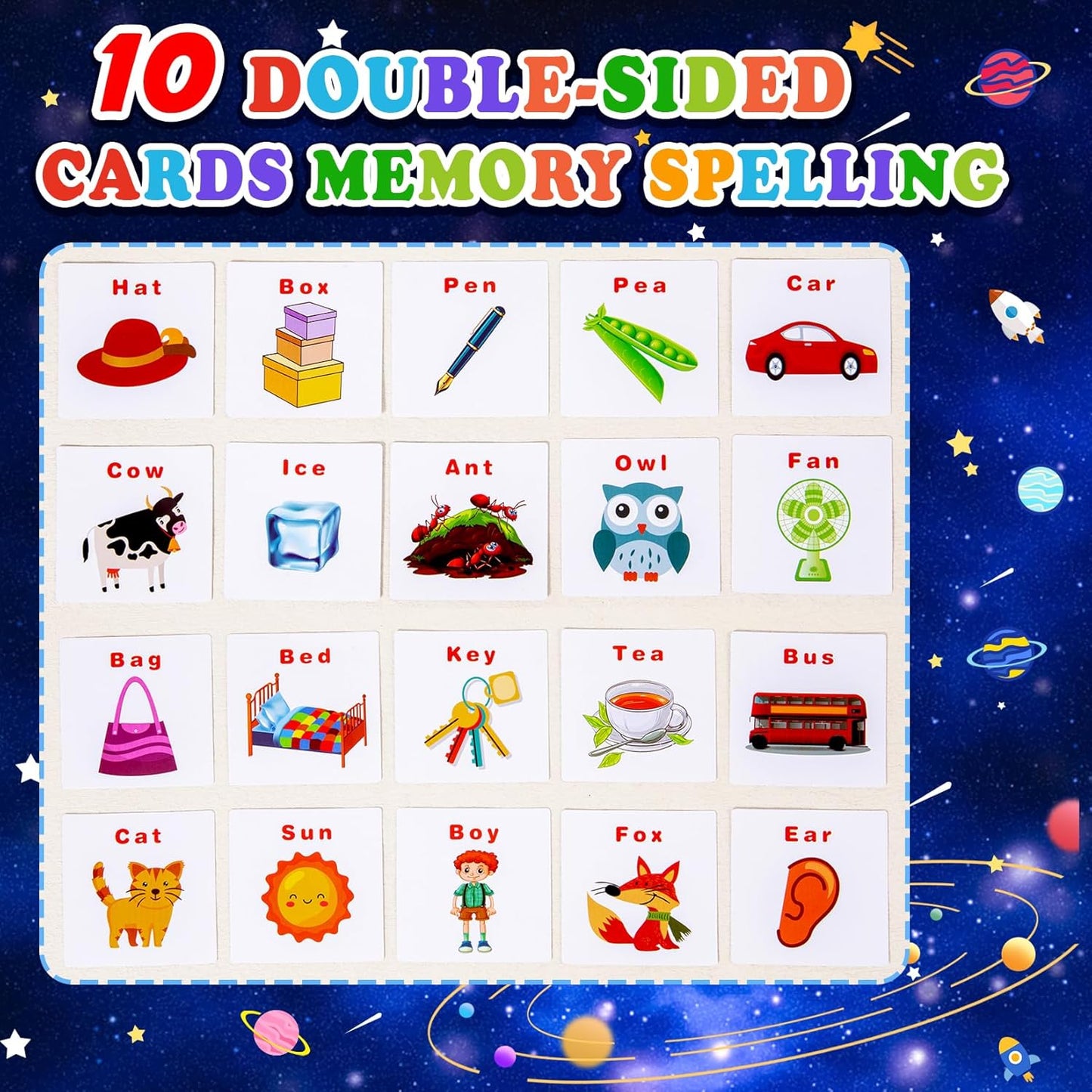 Magnetic Alphabet Maze Board - Letter Puzzle Rockets, Fine Motor Skills Toys for Toddlers 3+ Years, Montessori Sensory Toys for Girls & Boys