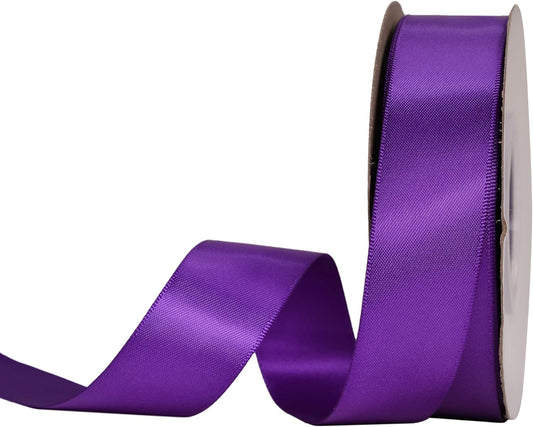 YAMA Double Face Satin Ribbon - 1 inch 25 Yards for Gift Package Wrapping,Floral Design,Hair Accessories,Crafting,Sewing,Wedding Decor, Purple