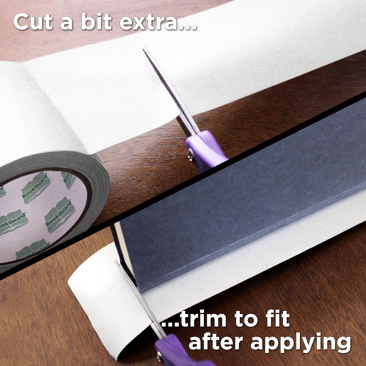 BookGuard 3 inch Premium Bookbinding Repair Cloth Tape, 15 Yard Roll, White