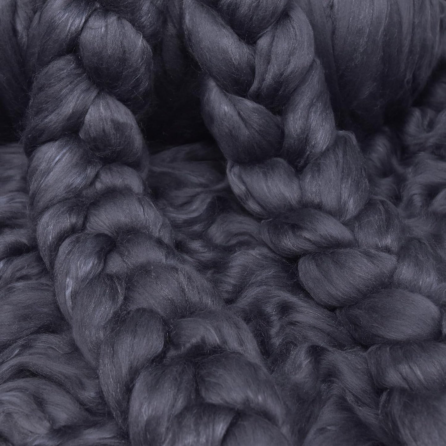 Merino Silk Luxe Tonal Designer Blend. Superfine Merino, Mulberry Silk, Tussah Silk. Top Roving for Spinning or Felting. Moon Shadow 4oz