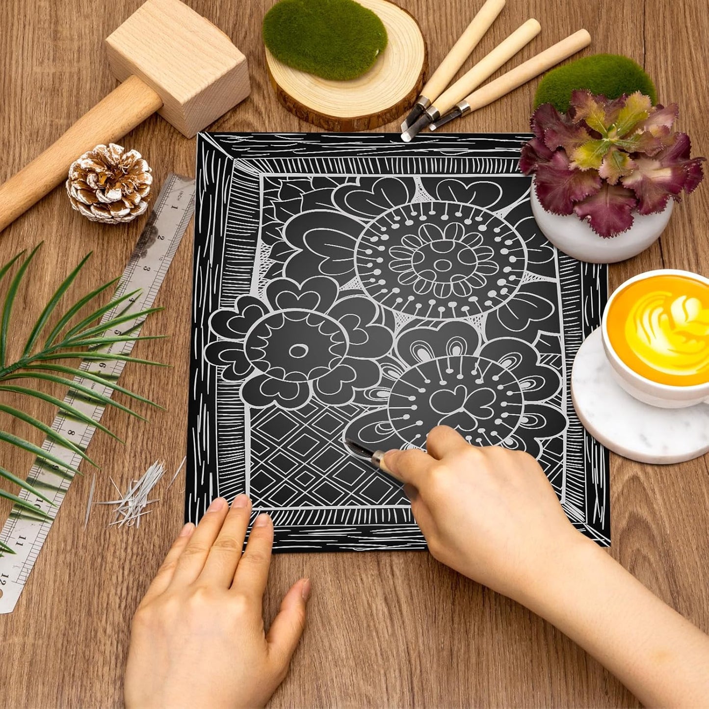 Yeaqee 12 Pcs Linoleum Block Rubber Carving Block Soft Linocut Blocks Large Linoleum Sheet Unmounted Lino Plates for Engraving Art Project Printmaking Artist Studio Supplies (12 x 12 Inch,Gray)