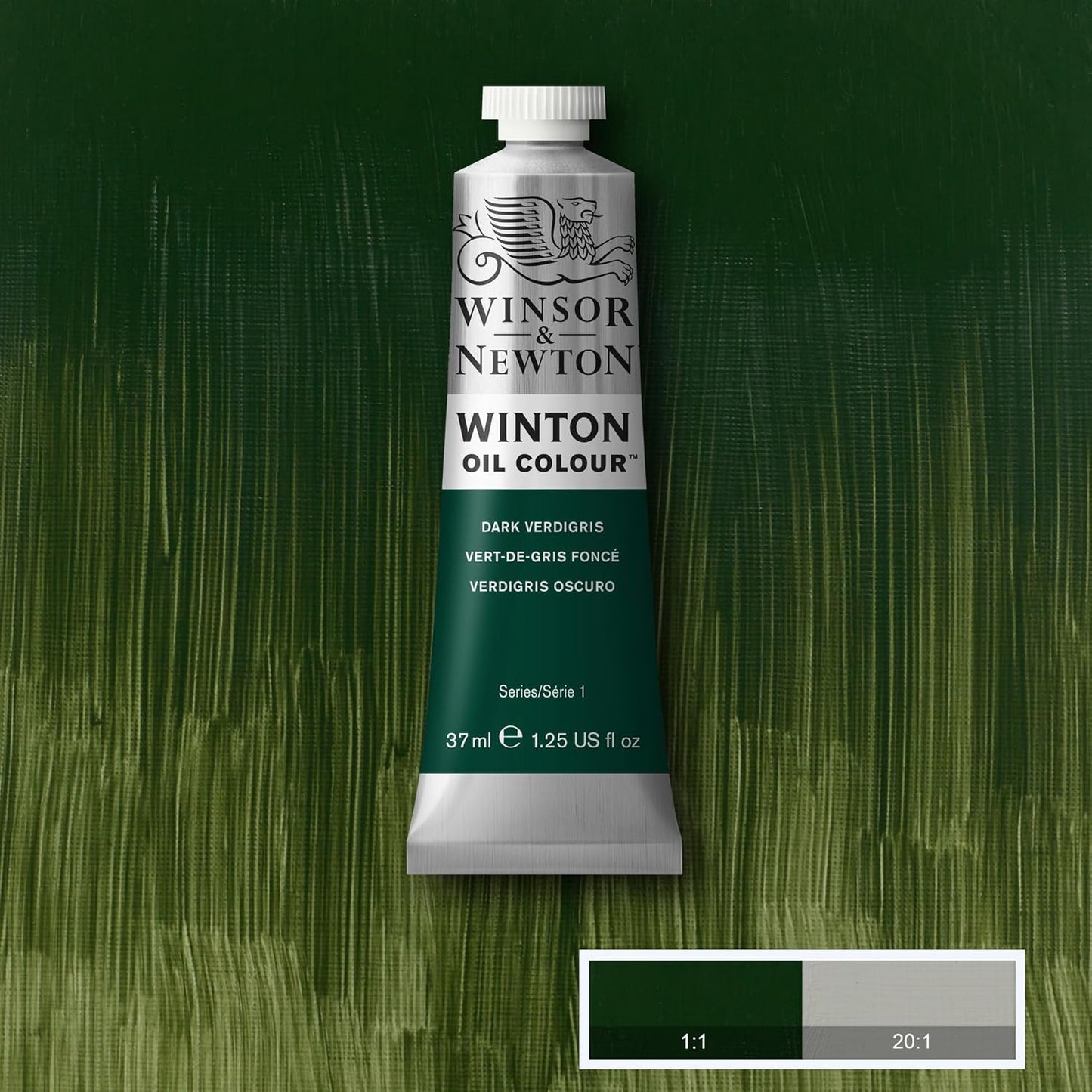 Winsor & Newton Winton Oil Color, 37ml (1.25-oz) Tube, Dark Verdigris