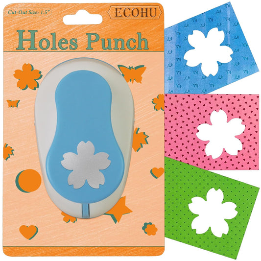 Flower Hole Punch for Paper Crafts, 1.5-Inch Across, Cherry Blossoms Punch Cutter, Lever Punch, Flower Shape for Card Making, Scrapbooking, DIY Arts
