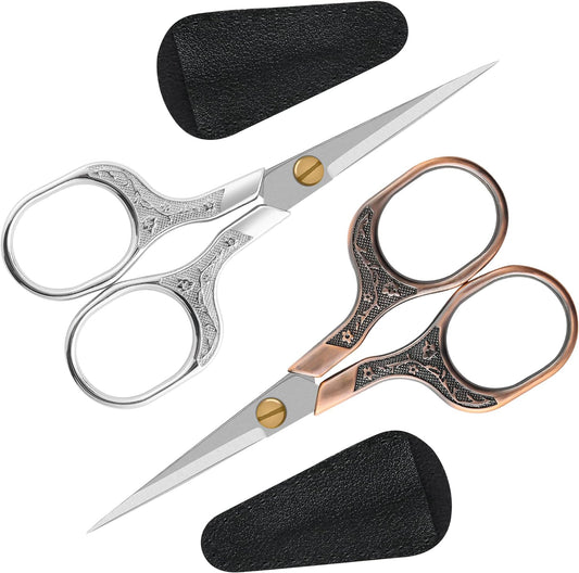 Small sharp scissors-Glexal 5 Inch Precision Scissors-2 pack,razor Sharp Blade Shears for craft embroidery sewing school office cutting…