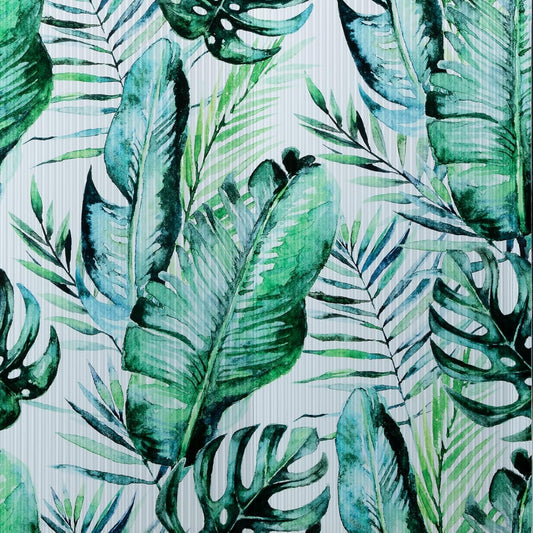 DKTIE Nature Pattern Rainbow Window Film Decorative Stained Glass Window Film Static Cling Films Easy Apply Removable Comes with Tools (U560-Reeded Glass, 17.7" x 78.7")