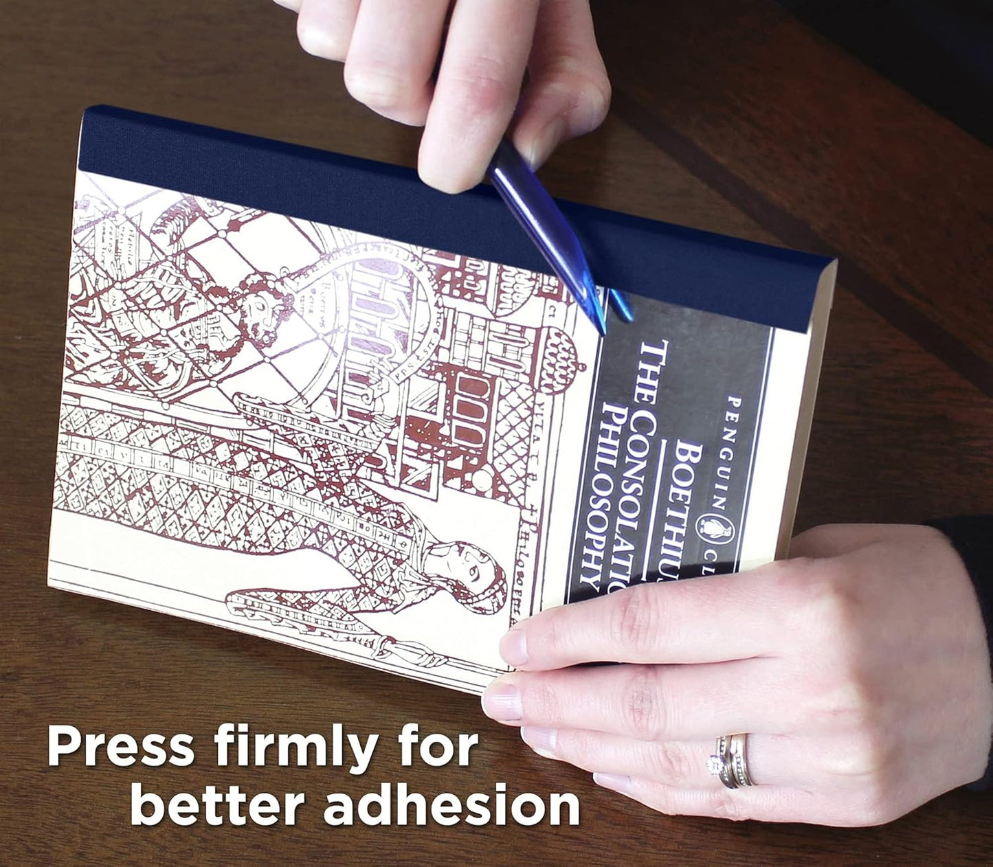 BookGuard 1-1/2 Inch Vinyl-Coated Cotton Cloth Bookbinding Repair Tape, 15 Yard Roll, Navy Blue