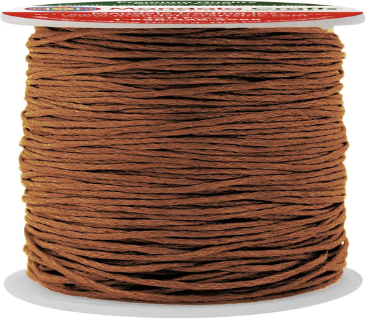 Mandala Crafts 1mm 109 Yards Russet Brown Cotton Waxed Cord for Jewelry Making Bracelet Cord Waxed String - Beading String Thread Jewelry Cords for Necklaces String