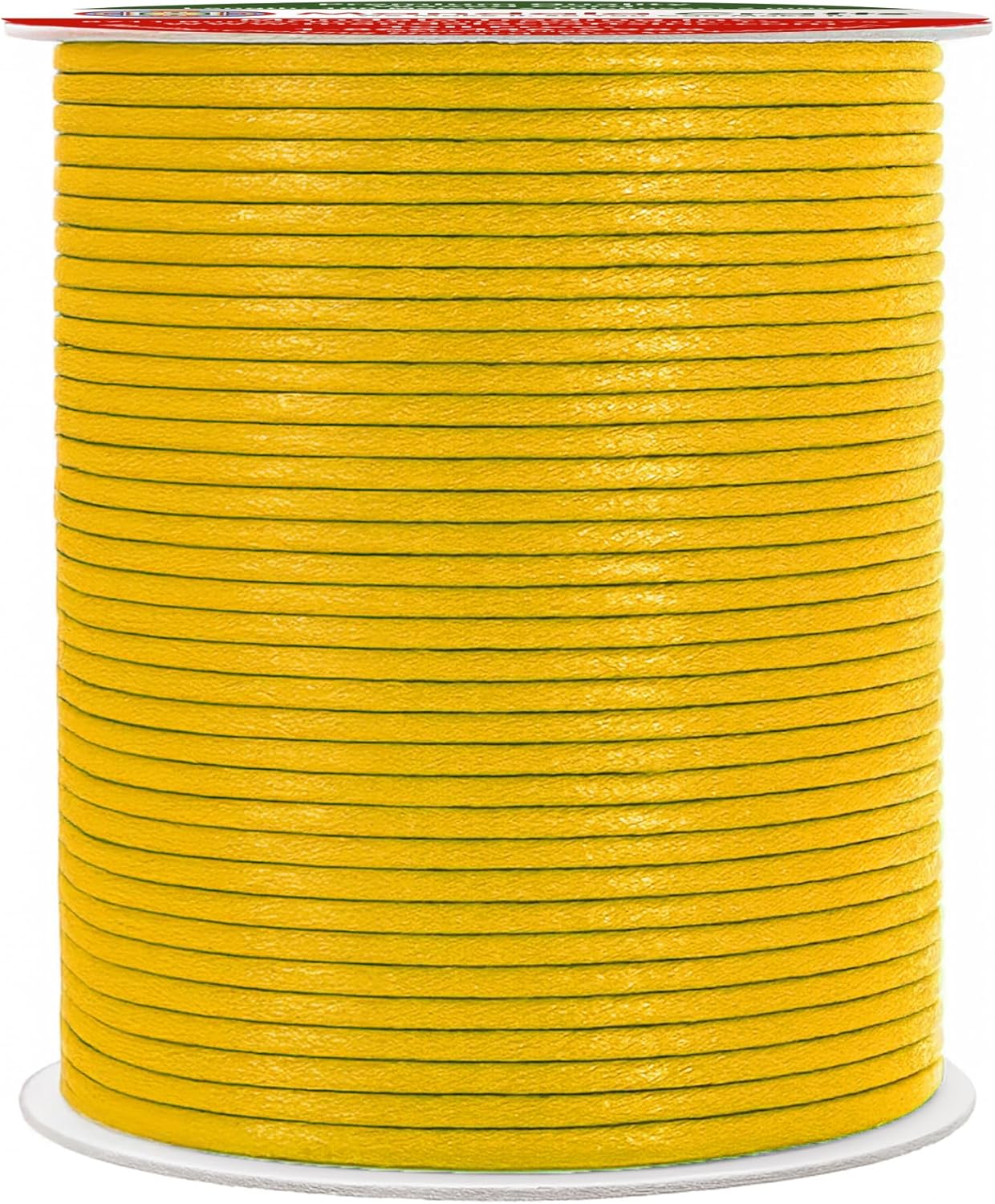 Mandala Crafts 2mm 109 Yards Mustard Yellow Cotton Waxed Cord for Jewelry Making Bracelet Cord Waxed String - Beading String Thread Jewelry Cords for Necklaces String