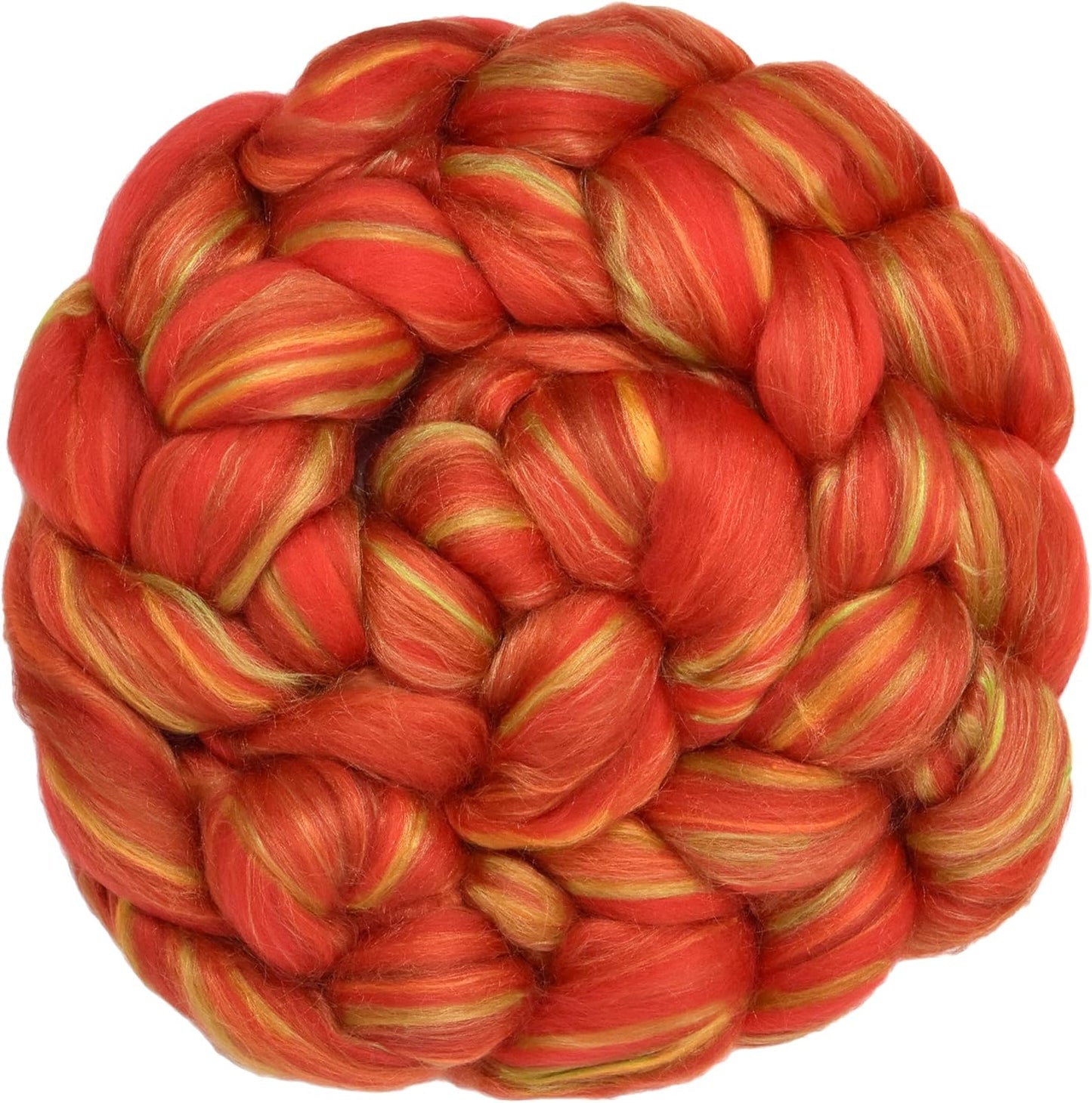 Merino Silk Luxe Tonal Designer Blend. Superfine Merino, Mulberry Silk, Tussah Silk. Top Roving for Spinning or Felting. Crimson Bliss 4oz