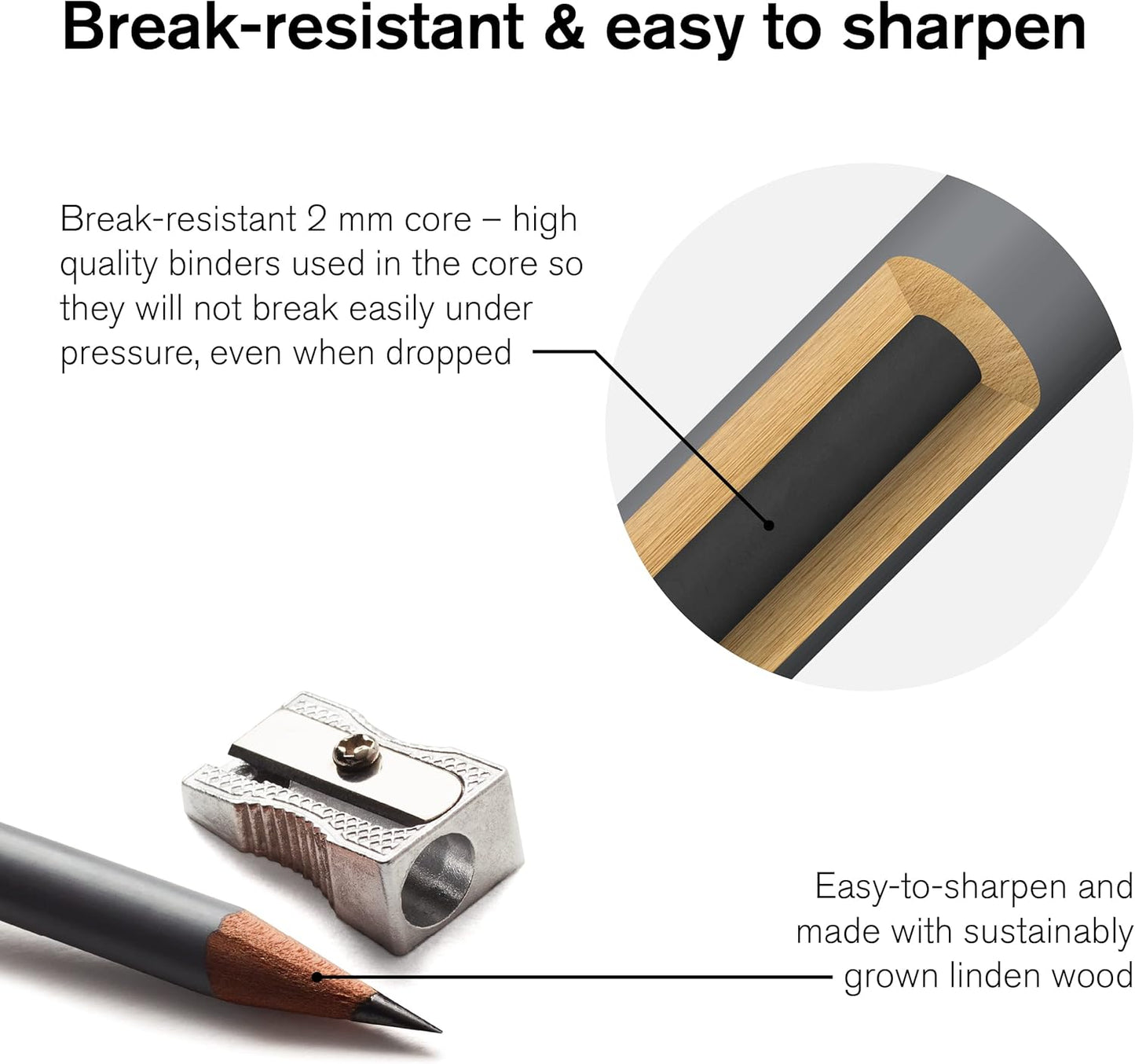 Winsor & Newton Studio Collection Artist Pencils, Graphite Pencils, Set of 6