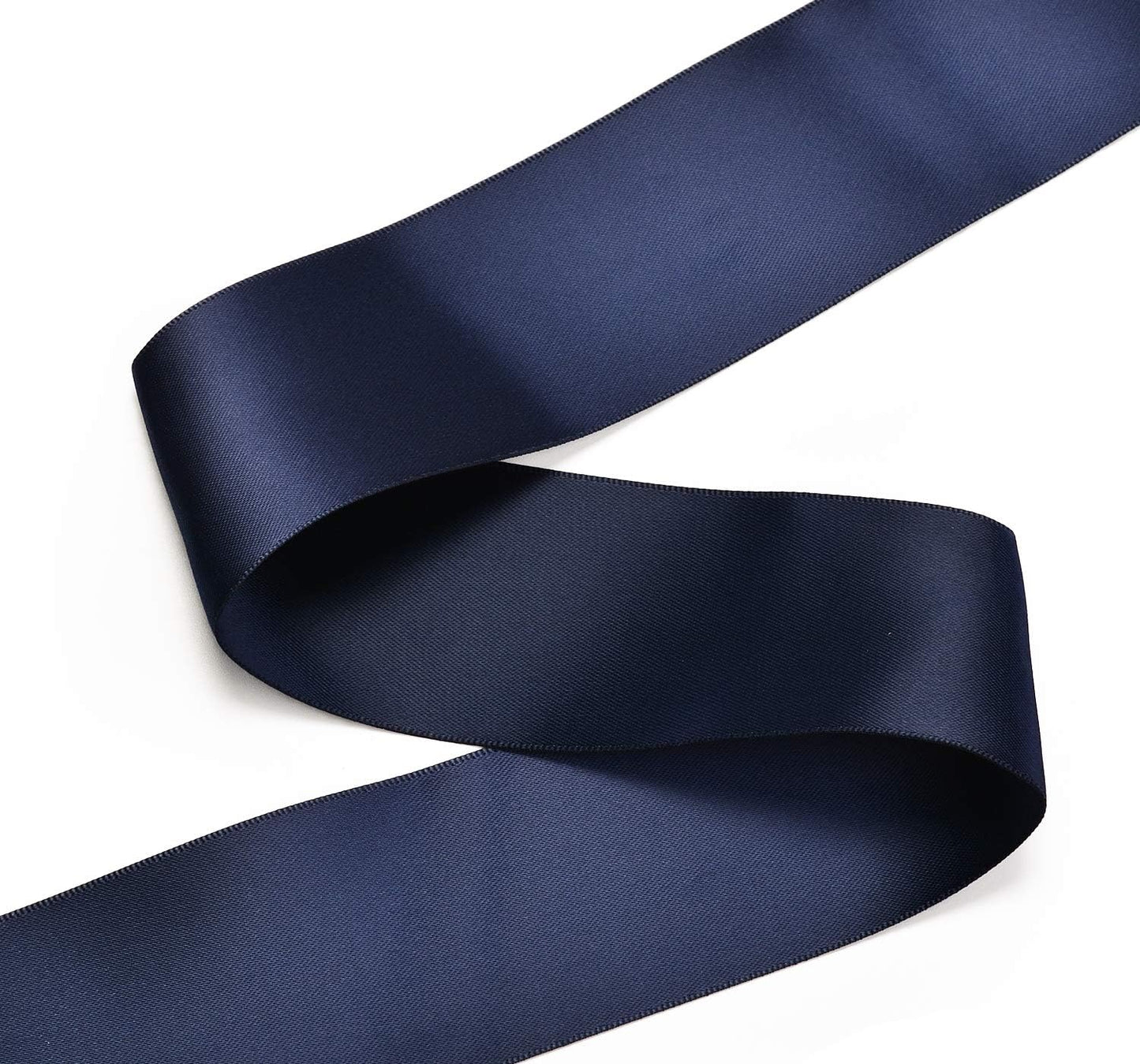 YAMA Navy Blue Double Face Satin Ribbon - 2 Inch 25 Yards for Gift Wrapping Ribbons Roll, Navy