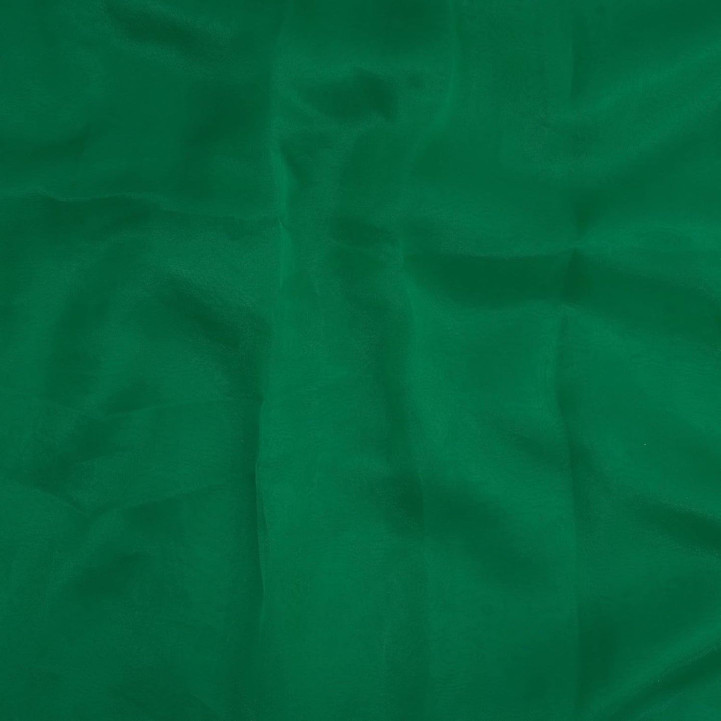 Organza Fabric 10 Yard Bridal Solid Sheer Bolt for Home Décor, Table Décor, Bridal, Fashion, Crafts, Decorations Silky Shiny Organza 44" - (10 Yard, Green)