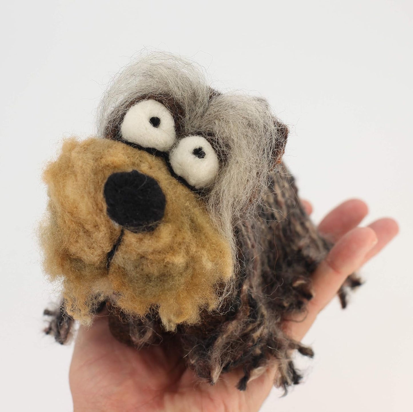 Woolbuddy Needle Felting Wool, Natural Handmade Wool Roving, 6 Vibrant Colors with Instructions (Wool Bag Fall)