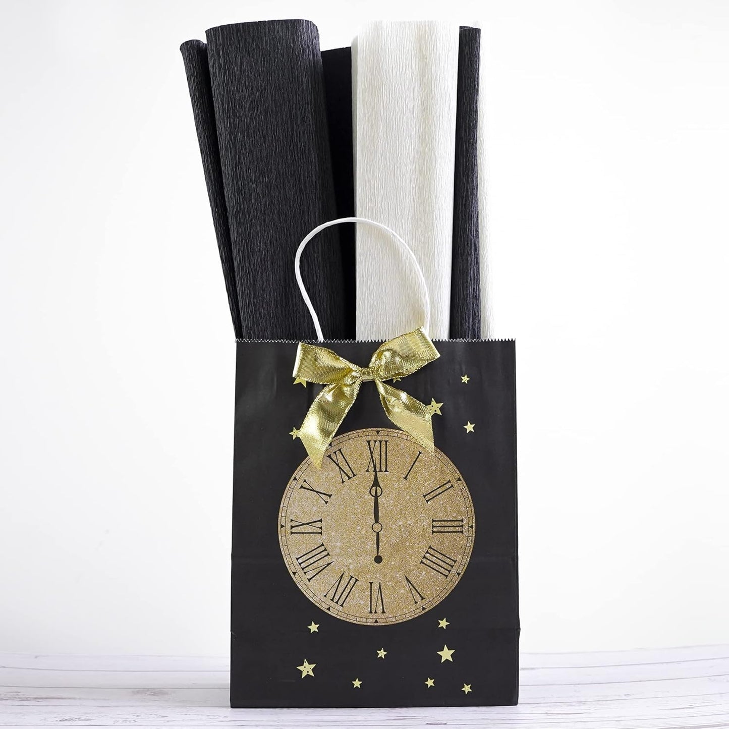 MEEDEE Gold Wired Woven Metallic Ribbon - 1 inch, 25 Yards for Gift Wrapping, Bows, Wreaths, Graduation, Wedding & Party Decorations