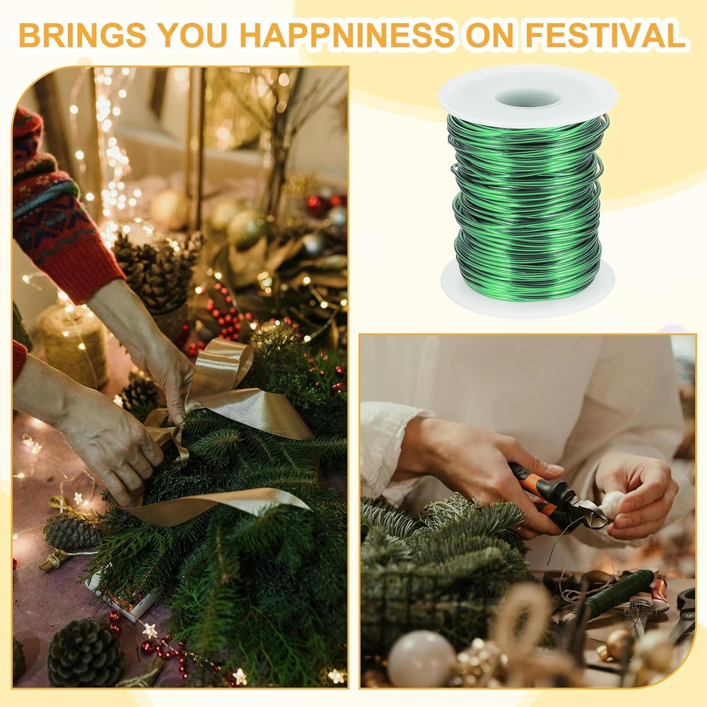 uxcell 16 Gauge / 1.5mm Anodized Aluminum Wire for Jewelry Craft Making, 102 Feet Bendable Flexible Wire for DIY Home Decor Gardening Sculpture, Green