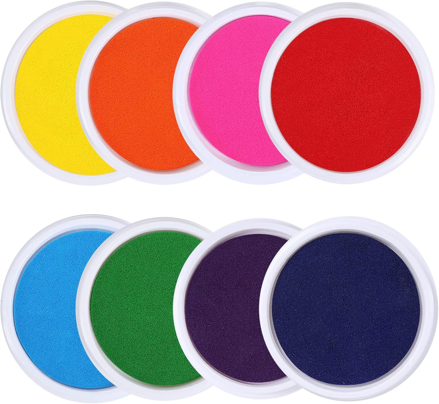 MoloTAR 8 Colors Rainbow Washable Large Ink Pads for Rubber Stamps Kids (Pack of 8)