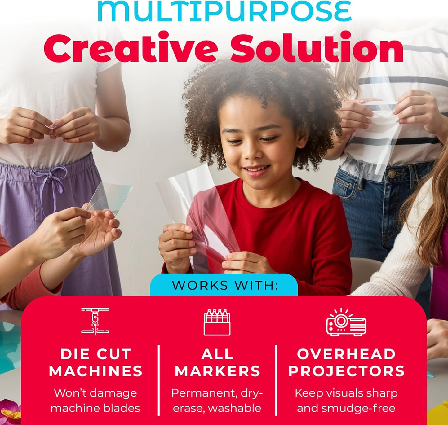 Hygloss 12" x 12" Acetate Paper - 7 Mil Clear Acetate Sheets for Crafts Projects, Cricut Stencil Sheets, Classroom Stencil Sheets, Reusable Transparent Clear Plastic Sheet (Not for Printers) 25 Pack