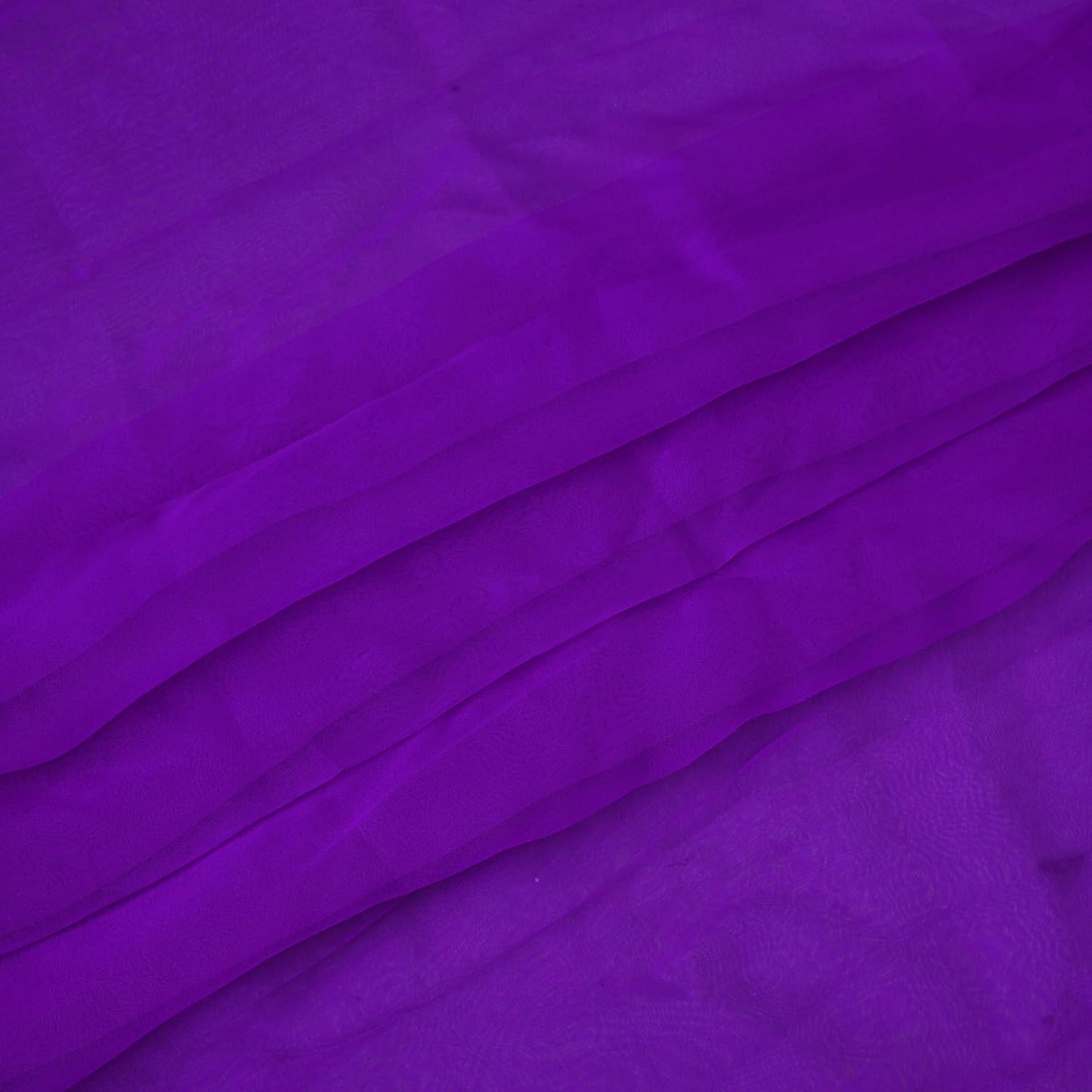 Organza Fabric 5 Yard Bridal Solid Sheer Organza Fabric Bolt for Wedding Dress, Fashion, Crafts, Decorations Silky Shiny Organza 44" - (5 Yard, Purple)