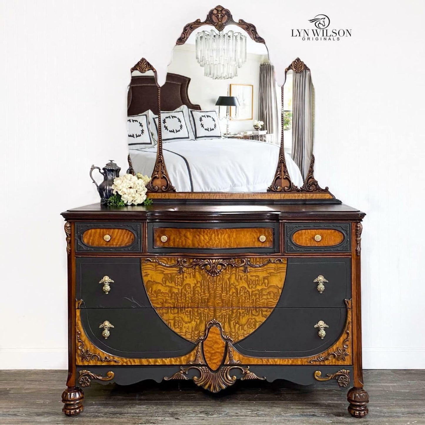 Dixie Belle Paint Company Chalk Finish Furniture Paint - Coffee Bean (8oz) - Matte Espresso Brown Chic Chalk Mineral DIY Furniture Paint