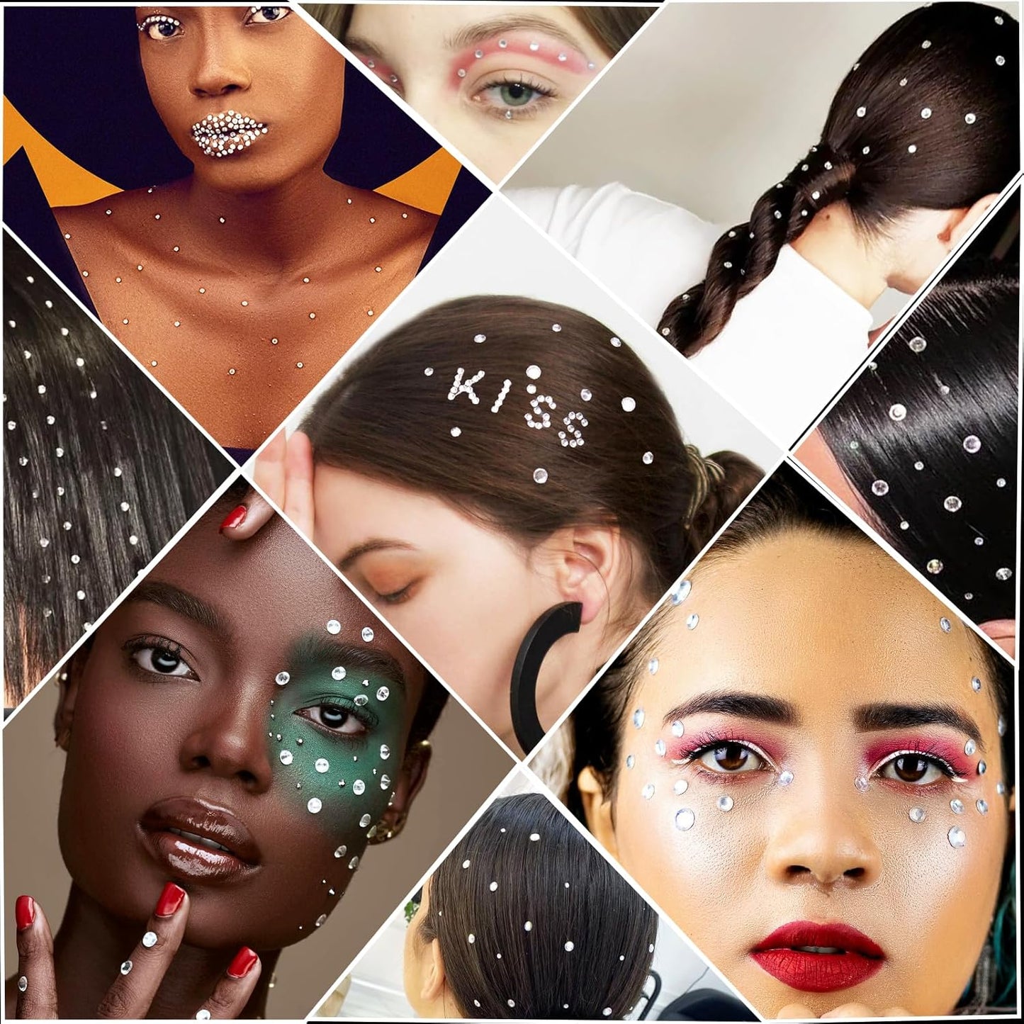 565 Pcs Crafting Number Letter Gems Stickers, Self Adhesive Small Rhinestone Alphabet Letter Gems for Crafts, Stick On Gems Stickers for Grad Cap, Scrapbook, Crafting Art Decoration