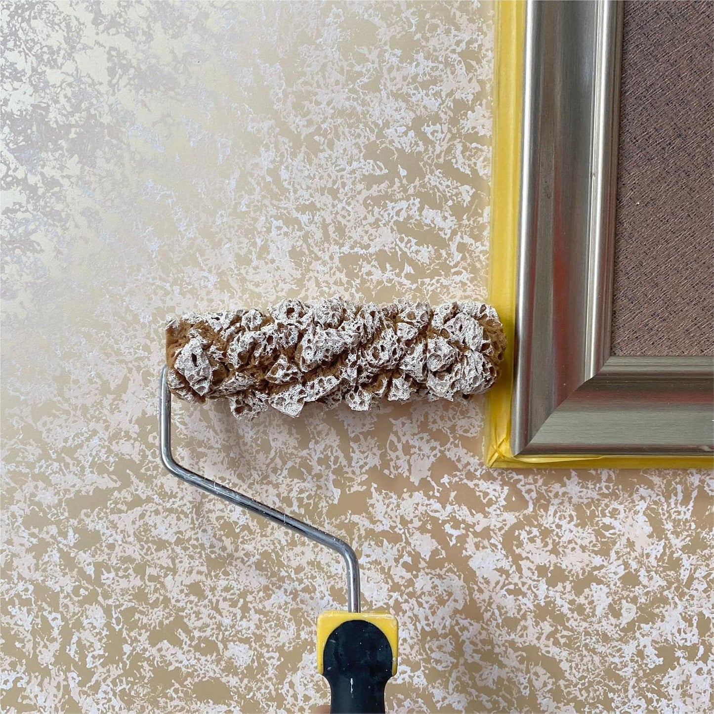 Hanroy Sponge Paint Roller Small 7" for Texture Painting Decorators Brush Tool, Fast and Easy Pattern Art Sponge Roller for Home Wall(RM488K)