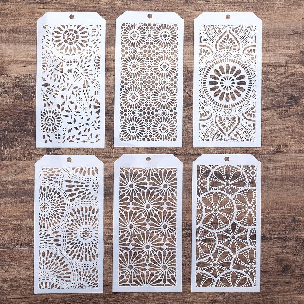 DIY Decorative Stencil Template for Scrapbooking Painting on Wall Furniture Crafts,Set of 6 (Sunflower)