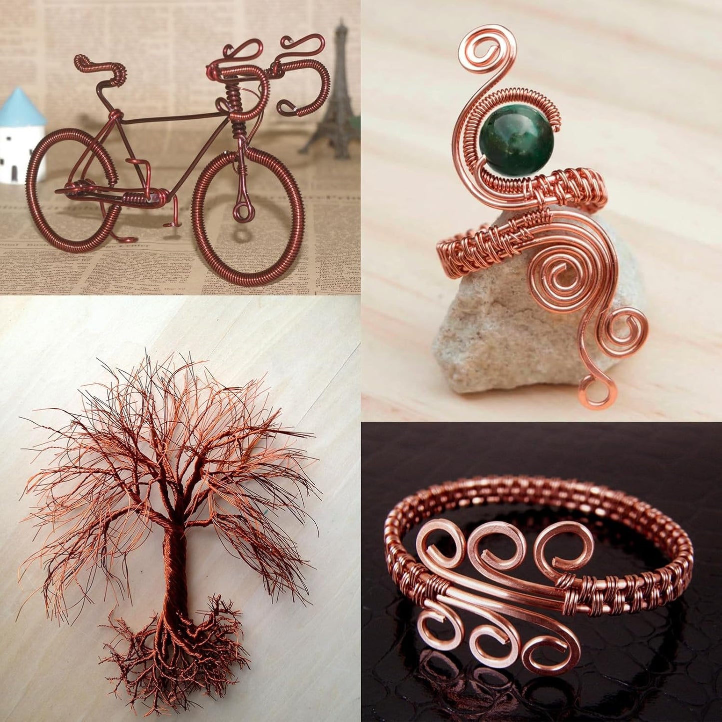 Aluminum Craft Wire, 95 Feet 2.0mm/ 14 Gauge Copper Bendable Soft Metal Aluminum Wire Roll Bulk for DIY Crafts Sculpting Jewelry Making