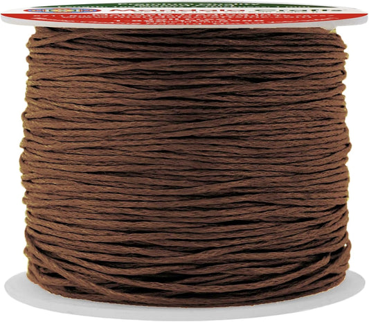 Mandala Crafts 1mm 109 Yards Dark Brown Cotton Waxed Cord for Jewelry Making Bracelet Cord Waxed String - Beading String Thread Jewelry Cords for Necklaces String