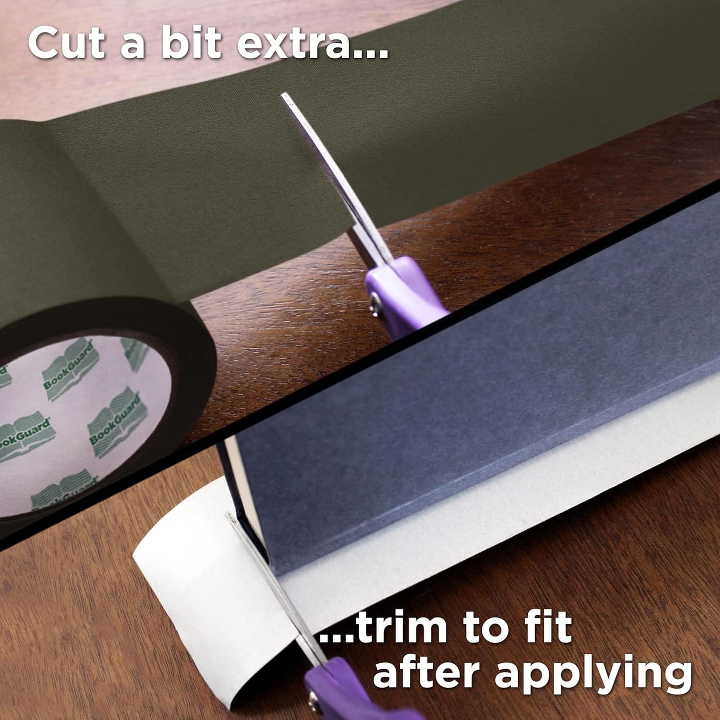 BookGuard 3 inch Premium Bookbinding Repair Cloth Tape, 15 Yard Roll, Olive