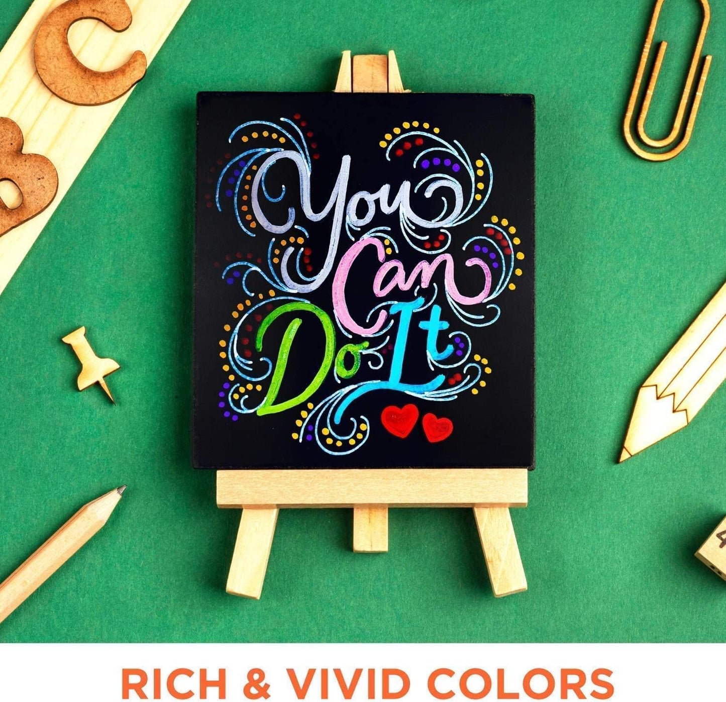 Chalkola Extra Fine Tip Metallic Chalk Markers (10 Pack, 1mm Point) - Liquid Chalk Pens for Chalkboard, Blackboard, Bistro Menu, Car Windows, Glass, Acrylic Board - Thin Erasable Wet Erase Paint Ink