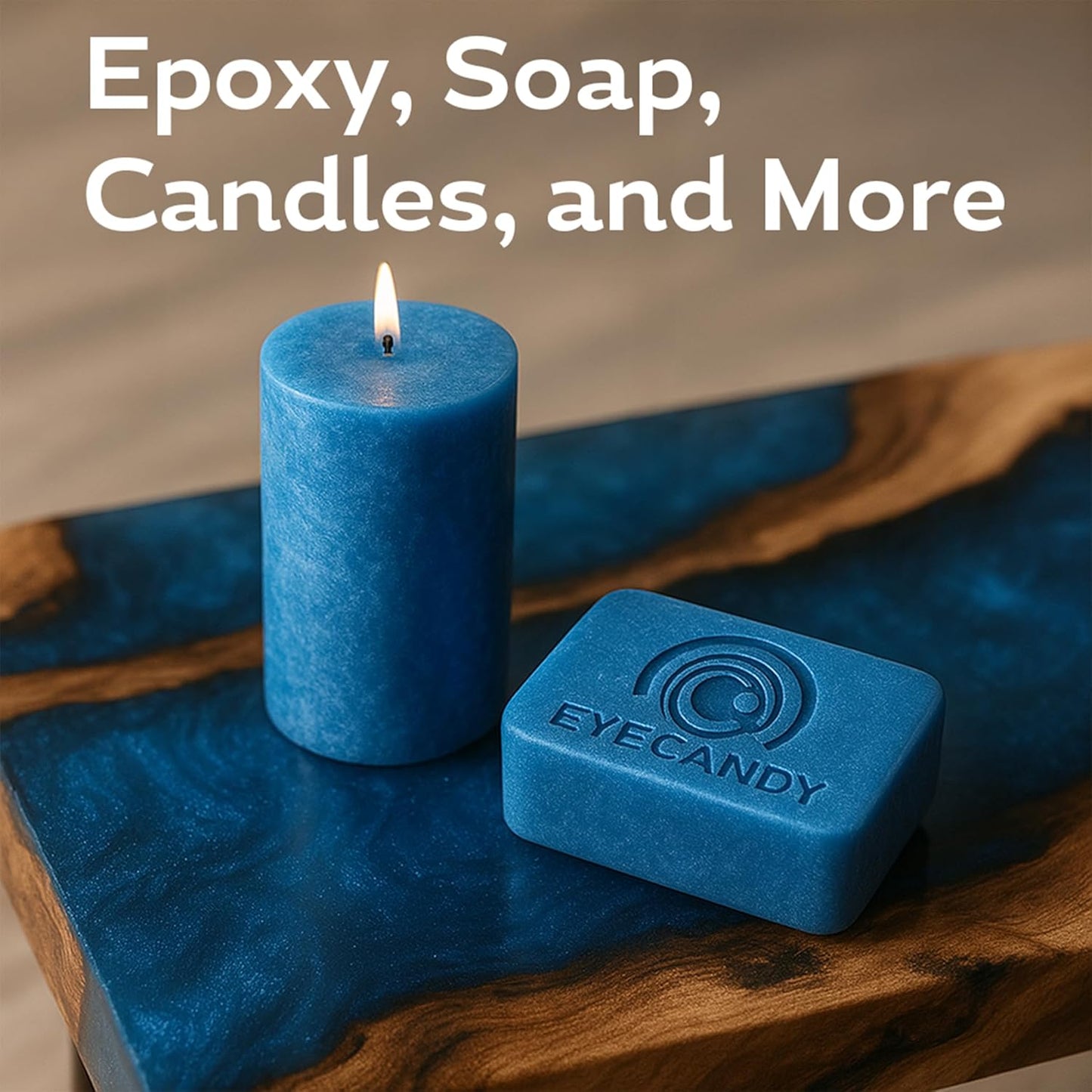 Eye Candy Pigments Premium Blue Mica Powder - Sora-IRO Blue (50gr) - for Epoxy, Resin, Soap, Paint, Woodworking, Acrylic Pouring, Bath Bombs, Fishing Lures - DIY Arts and Crafts Additive