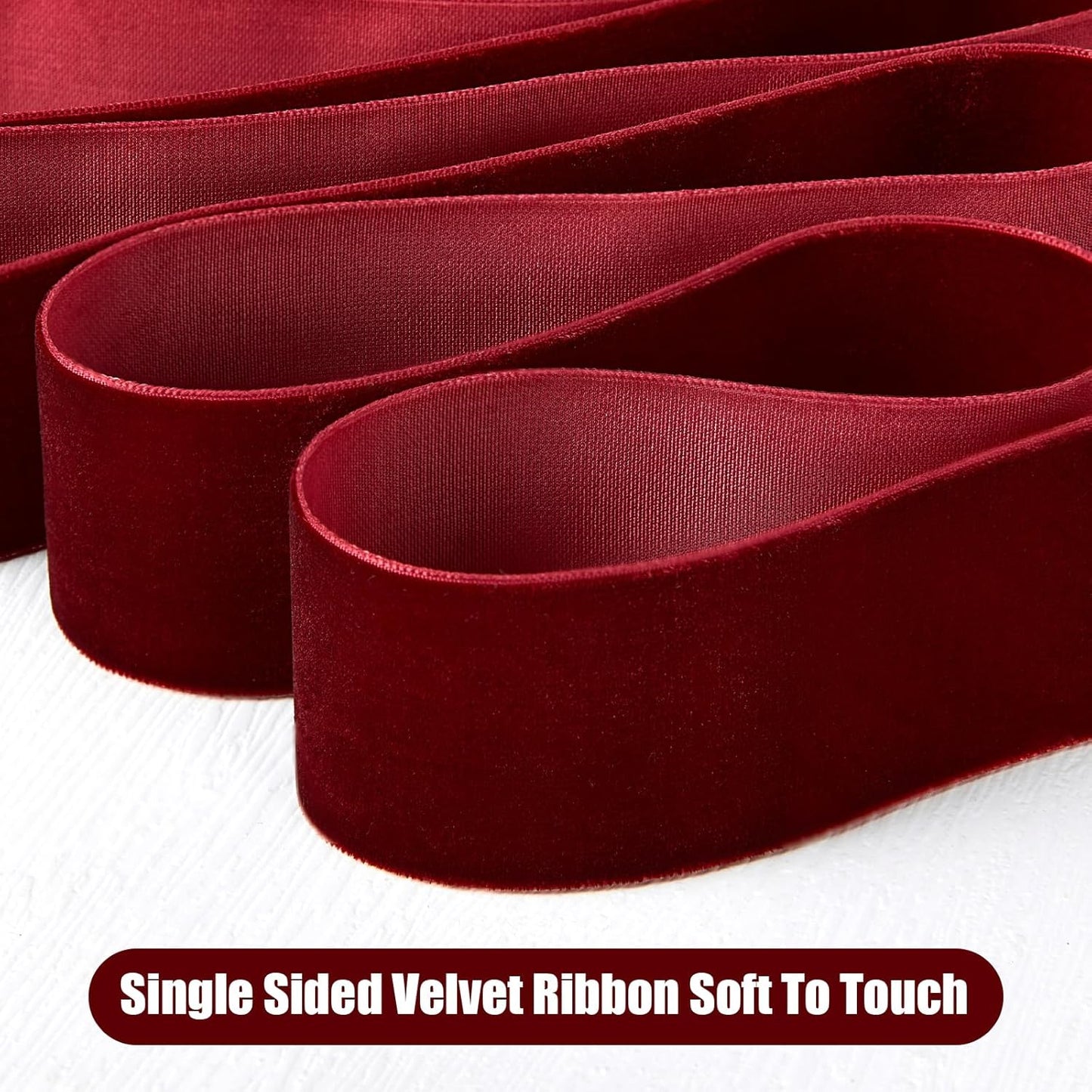 1" X 20 Yards Emerald Green Velvet Ribbon for Christmas Tree Wreath Decoration Handmade Crafts Ornaments Gift Wrapping & Bow Making