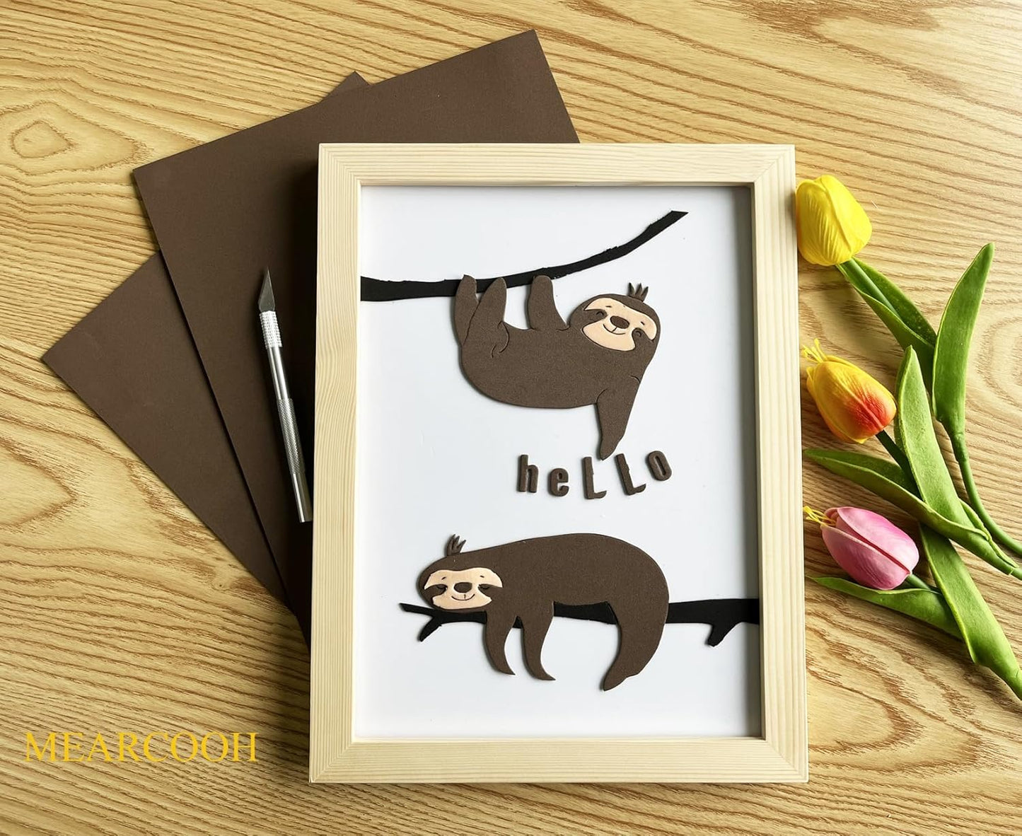 MEARCOOH Brown Foam Sheets Crafts 9x12 Inch 2mm Eva Color Craft Foam Paper for Crafts Project Preschoolers Classroom Scrapbooking DIY Cosplay(10 Sheets)