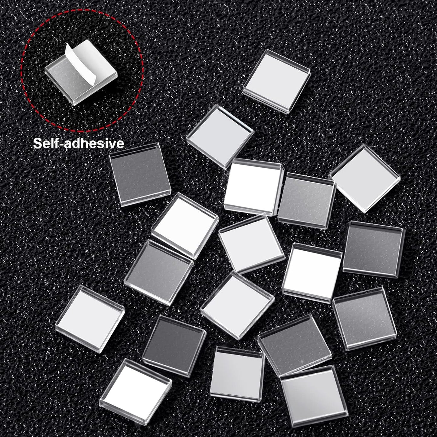 SATINIOR 10000 Pcs Disco Ball Mirror Tiles Self Adhesive for Crafts 5 x 5 mm Small Disco Tape Ball Stickers Square Mosaic Tiles Mirror Pieces for DIY Craft Party Decor