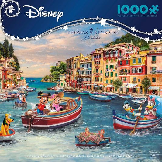 Ceaco - Thomas Kinkade - Disney - Mickey & Minnie in Italy - 1000 Piece Jigsaw Puzzle