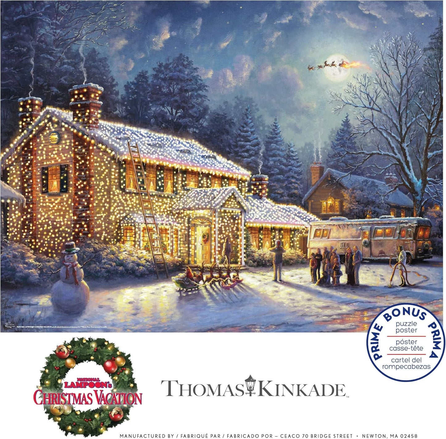 Ceaco - Thomas Kinkade - Holiday Movies - National Lampoons Xmas Vacation - 300 Piece Jigsaw Puzzle