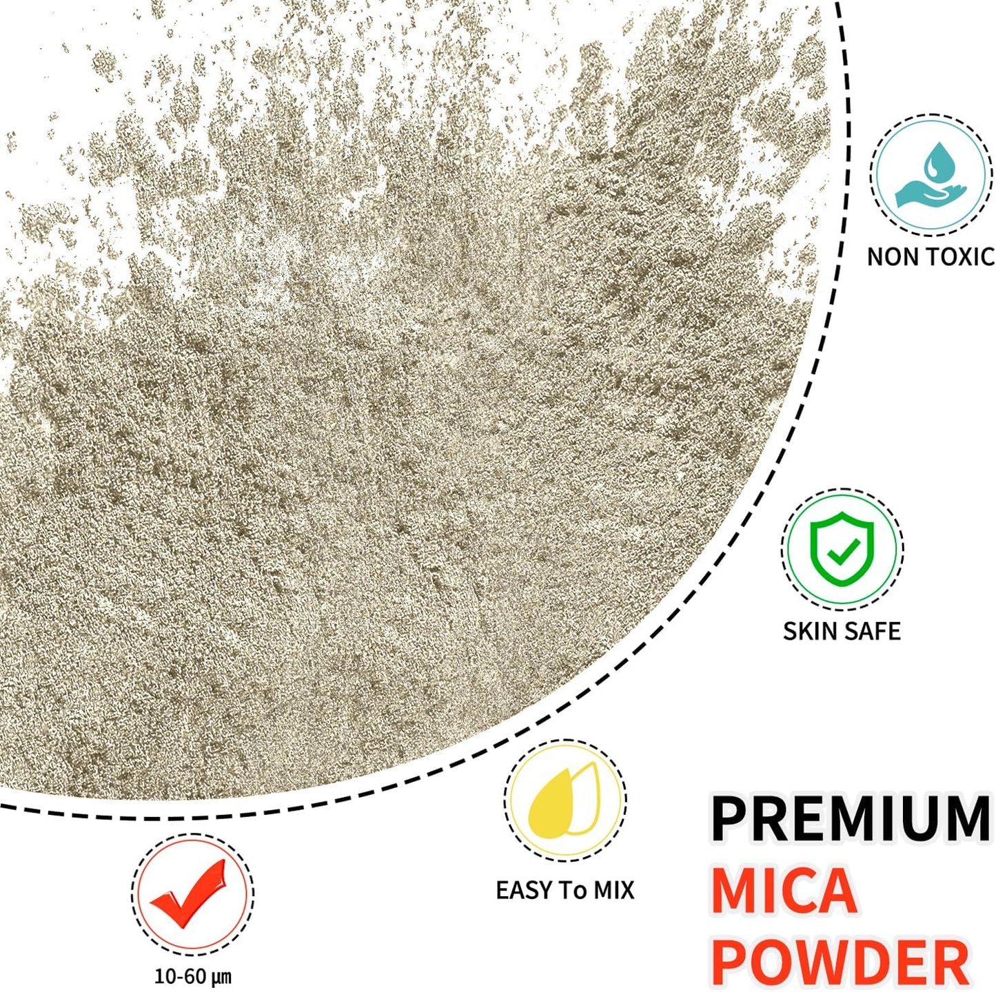 Mica Powder - 100g Mica Powder for Epoxy Resin - Metallic Color Pigment for Resin, Soap, Bath Bombs, Eye Shadow, Nails, DIY Crafting Projects etc. (Magic Blue)