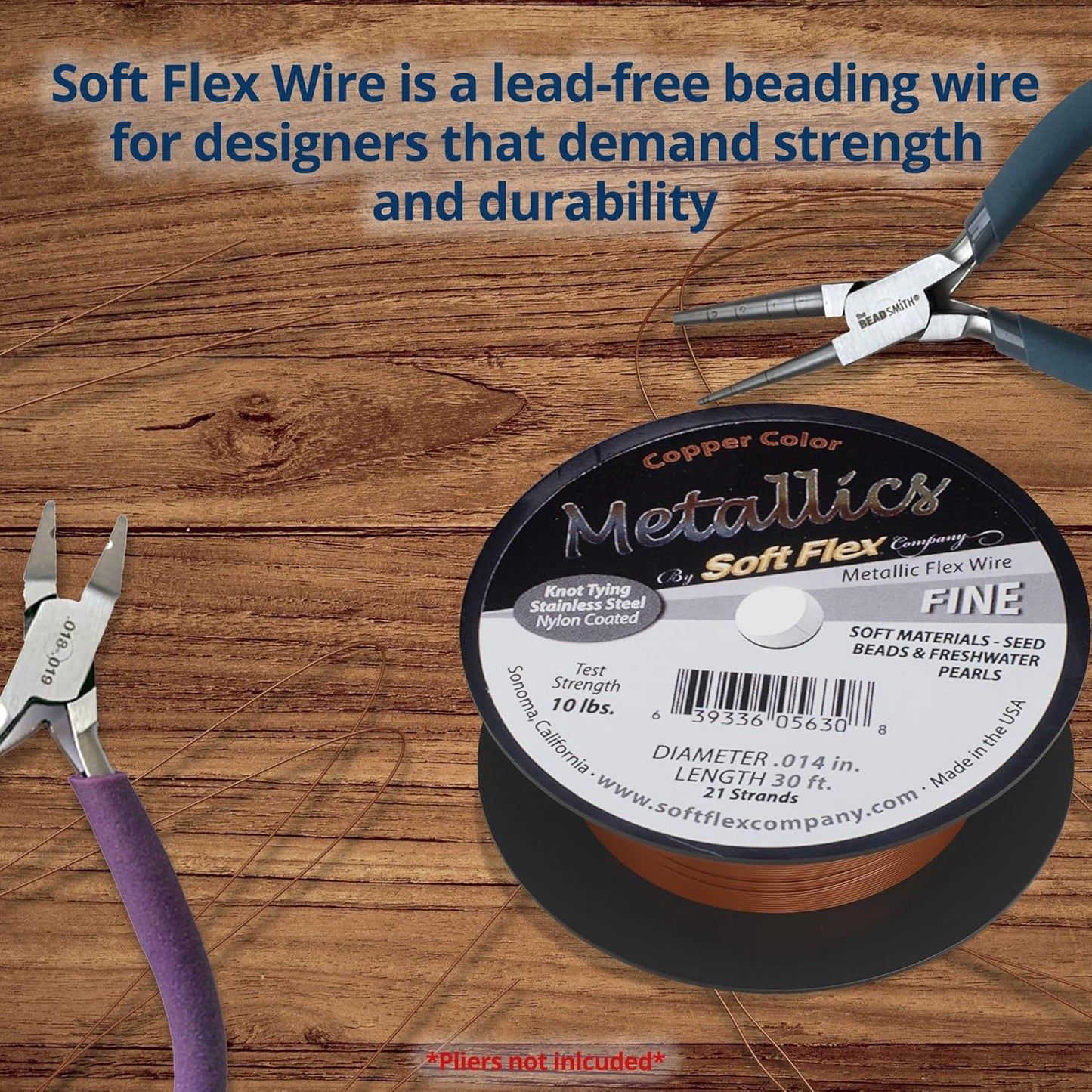 Soft Flex 21 Strand Beading Wire - Fine 0.14 Diameter - 30 Feet Design Wire