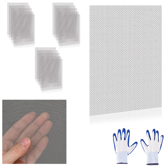 16 Pcs 13x9 (33cmx23cm) 20 Mesh 304 Stainless Steel Wire Mesh Sheet, Rustproof Metal Mesh Sheet Screen for DIY Crafts, Vent Covers, Garden Fencing, Window Protection & Industrial Filters