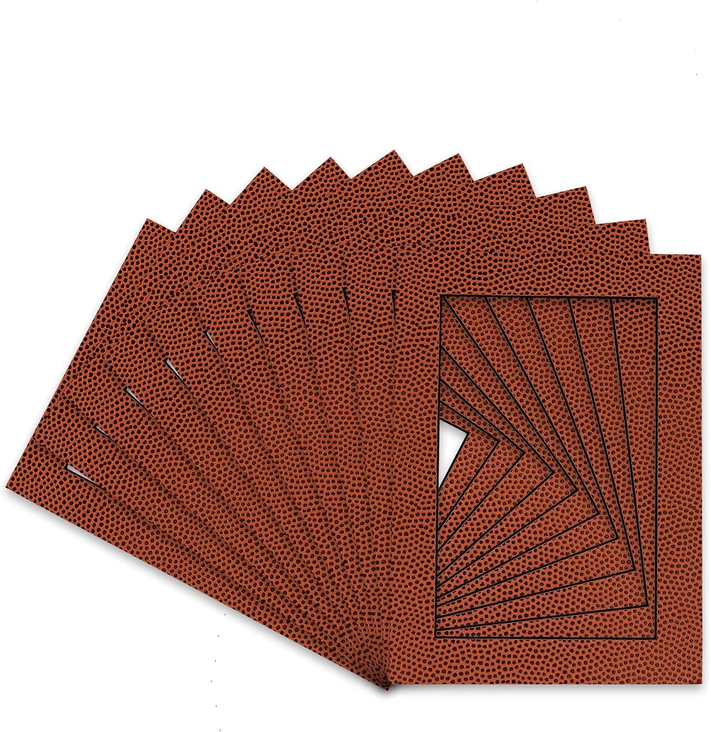 Pack of 25 Acid Free 11x14 Mats Bevel Cut for 8.5x11 Photos - Football Texture Precut Matboards For Pictures, Photos, Framing - 4-ply Thickness