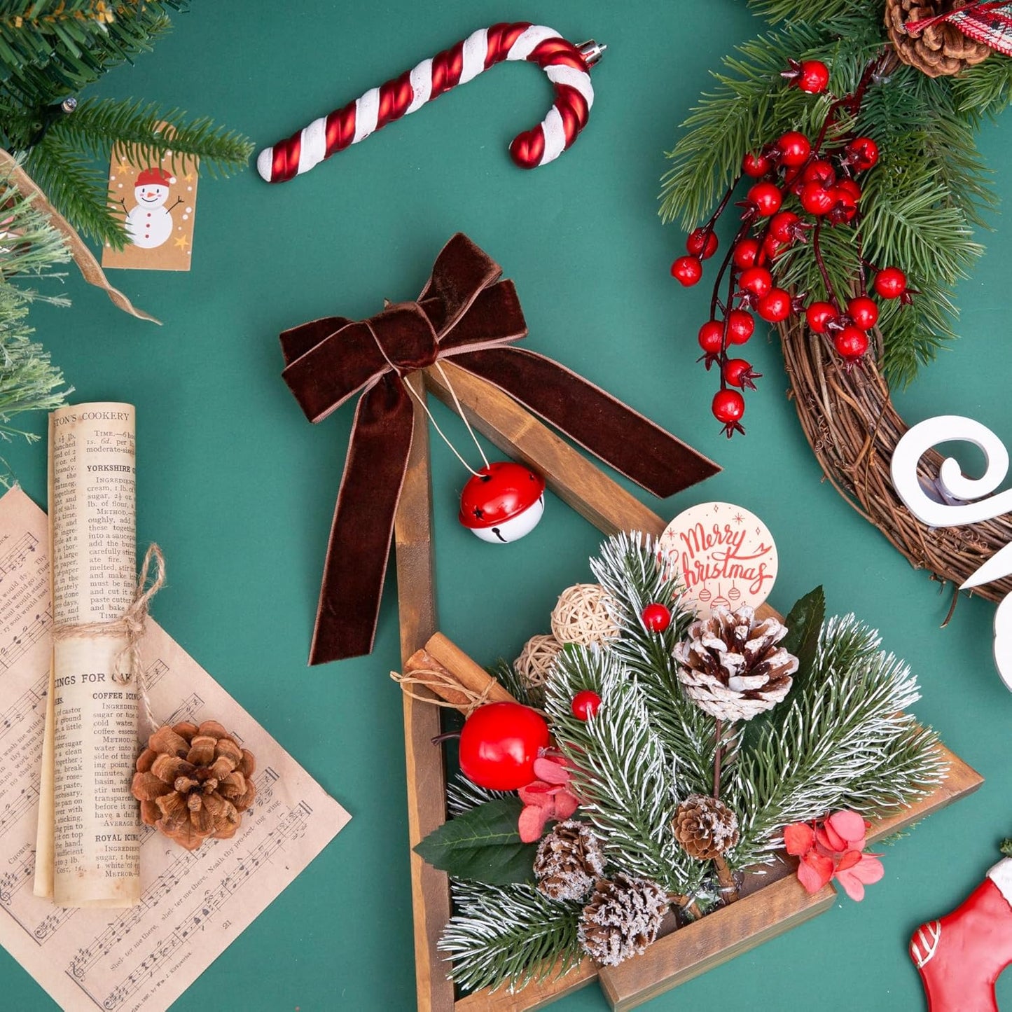 Vintage Brown Velvet Ribbon Chocolate Christmas Ribbon for Gift Wrapping Crafts Christmas Tree Ornaments Garland Decorations, 1 Inch X 25Yd