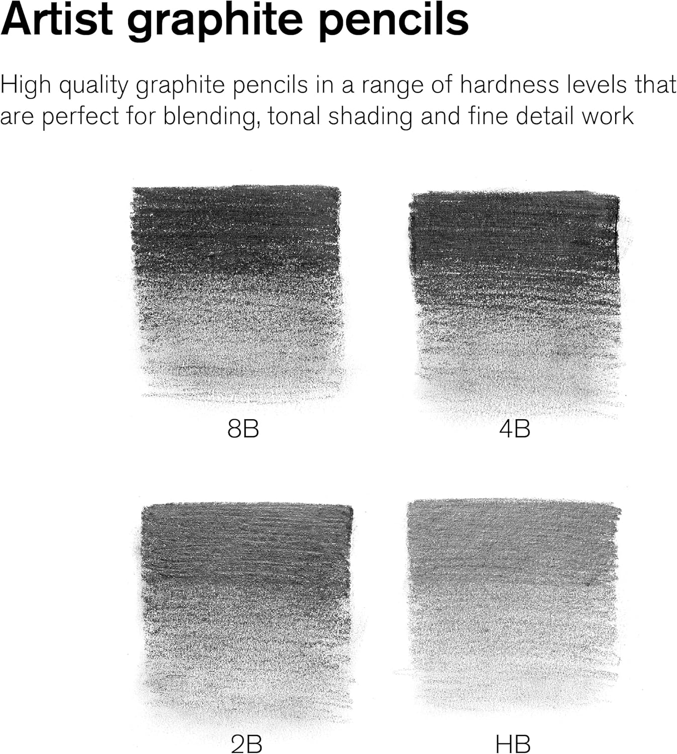 Winsor & Newton Studio Collection Artist Pencils, Graphite Pencils, Set of 5