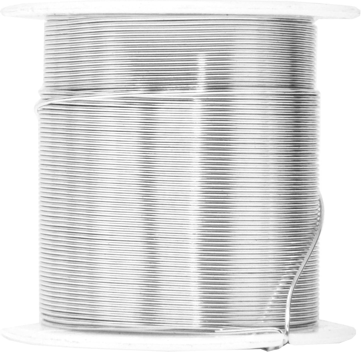 Mandala Crafts 22 Gauge Anodized Aluminum Craft Wire for Jewelry Making - 450 FT Colored Flexible Silver Black Wire - Bendable for Bonsai Armature Crafting Sculpting