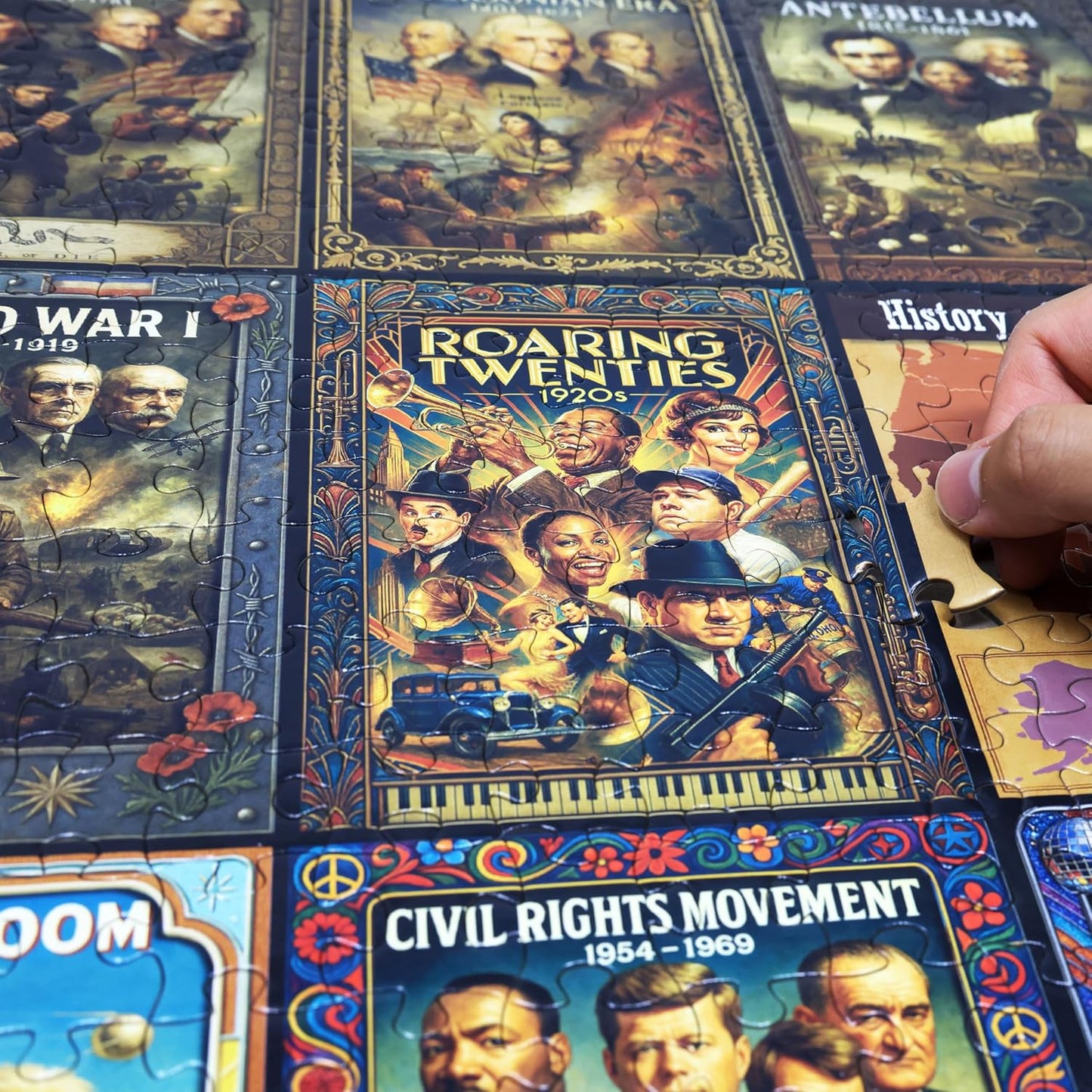 Think2Master History of The United States 500 Pieces Large Format Jigsaw Puzzle: Kids 12+, Teens, Adults & Families. Great Gift. Presidents, Key Events & ERAS from 1776 to Today. Size: 26.8” X 18.9”