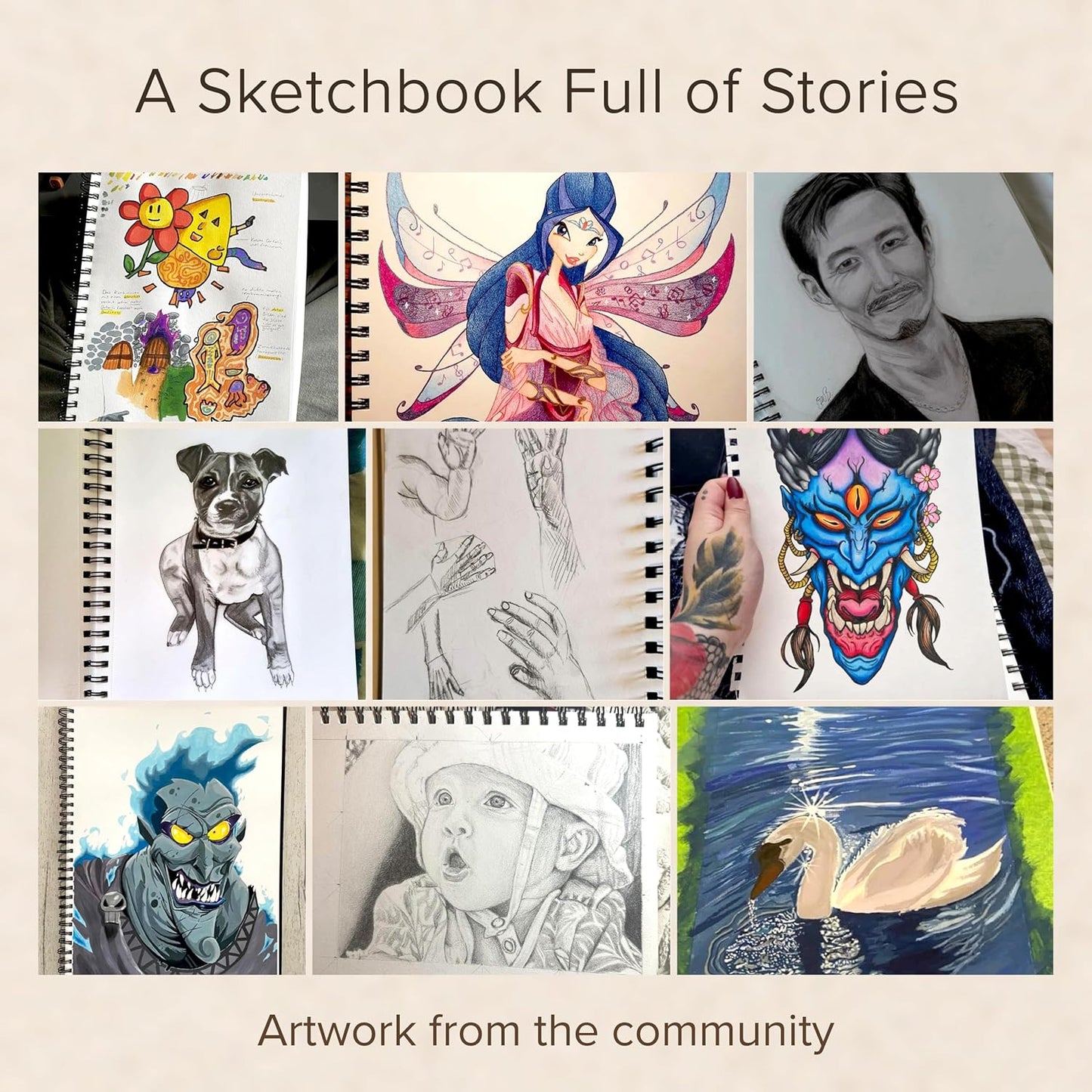 Artist’s Sketchbook Hardcover – 200GSM Very Thick Paper – Large, Spiral Sketch Book for Drawing and Mixed Media – Sketch Pad, Art Book - 11.4 x16.5, 40 Sheets / 80 Pages