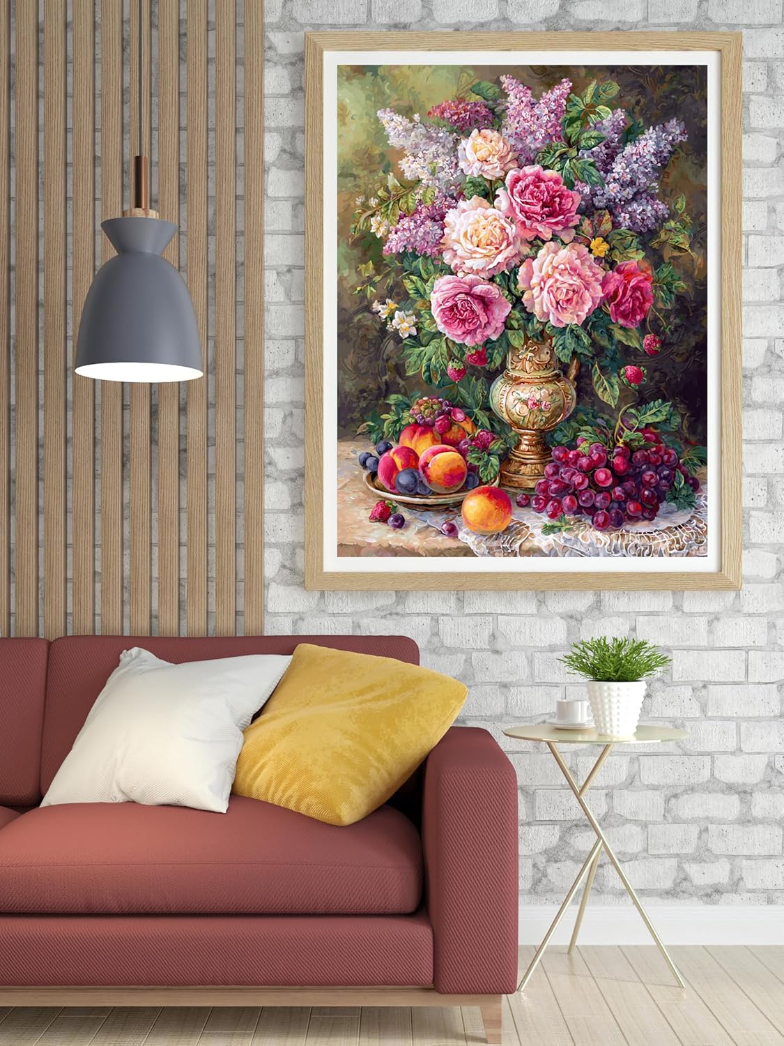 Moohue 14ct Counted Stamped Cross Stitch Kits for Adults Flowers Printed Cross Stitch Patterns Art Crafts Cross Stitch Supplies (Flowers 10)