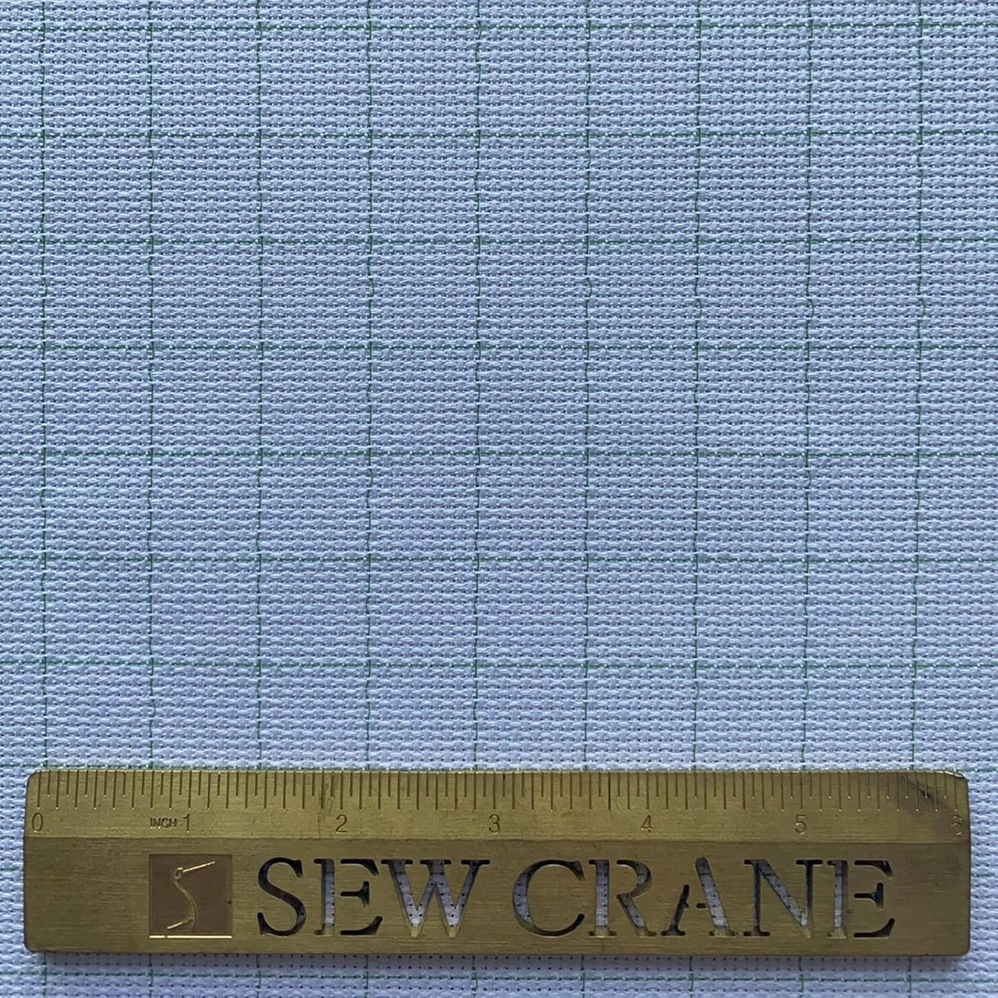 14CT Easy Count Thread Grid Aida Cloth Embroidery Cross Stitch Fabric, Green Grid, W59 x L39