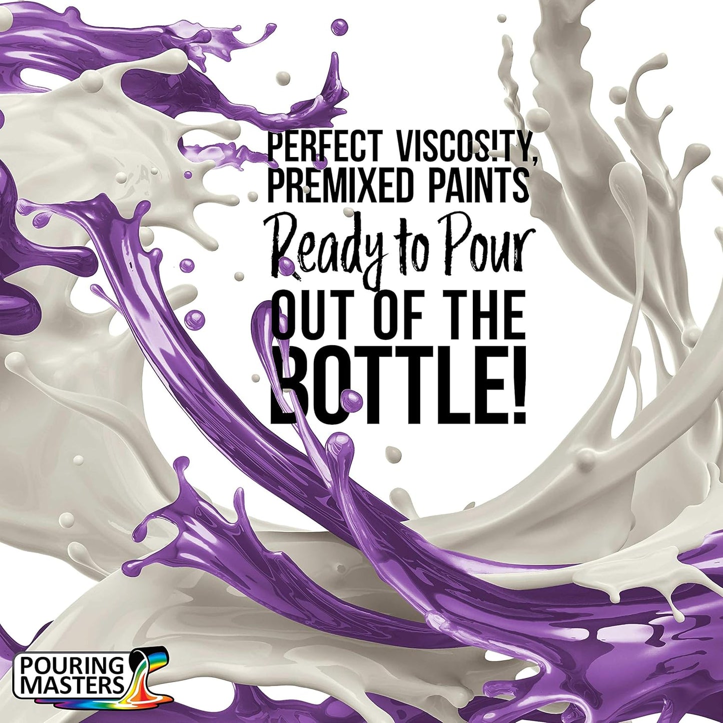 POURING MASTERS Grape Jelly Acrylic Ready to Pour Pouring Paint - Premium 64-Ounce Pre-Mixed Water-Based - for Canvas, Wood, Paper, Crafts, Tile, Rocks and More