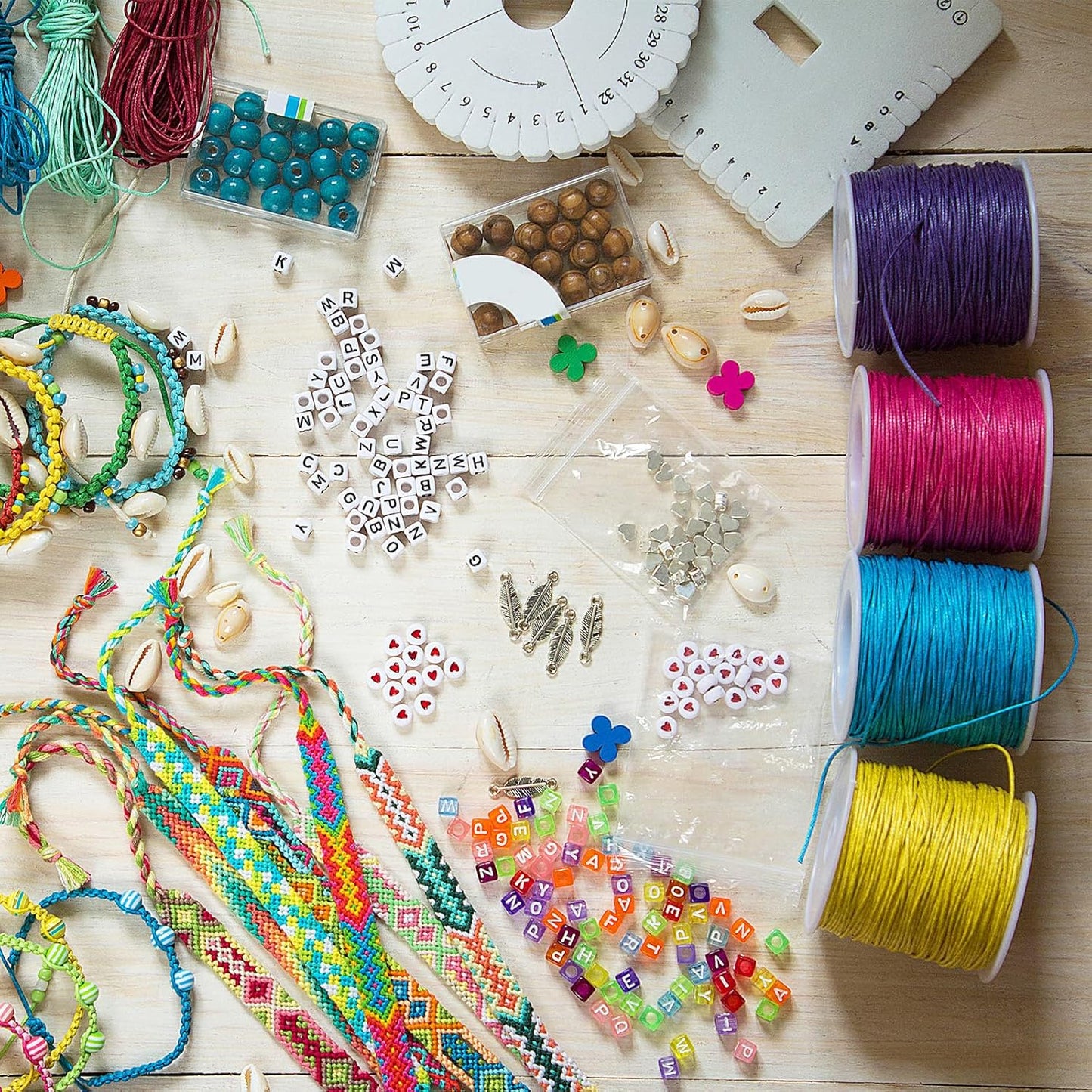 MECCANIXITY Waxed Cord 2mm Waxed Polyester Cord 98 Yard Wax String for Bracelet Making, Necklaces, Beading, Jewelry Making and DIY Crafts(Dark Pink)