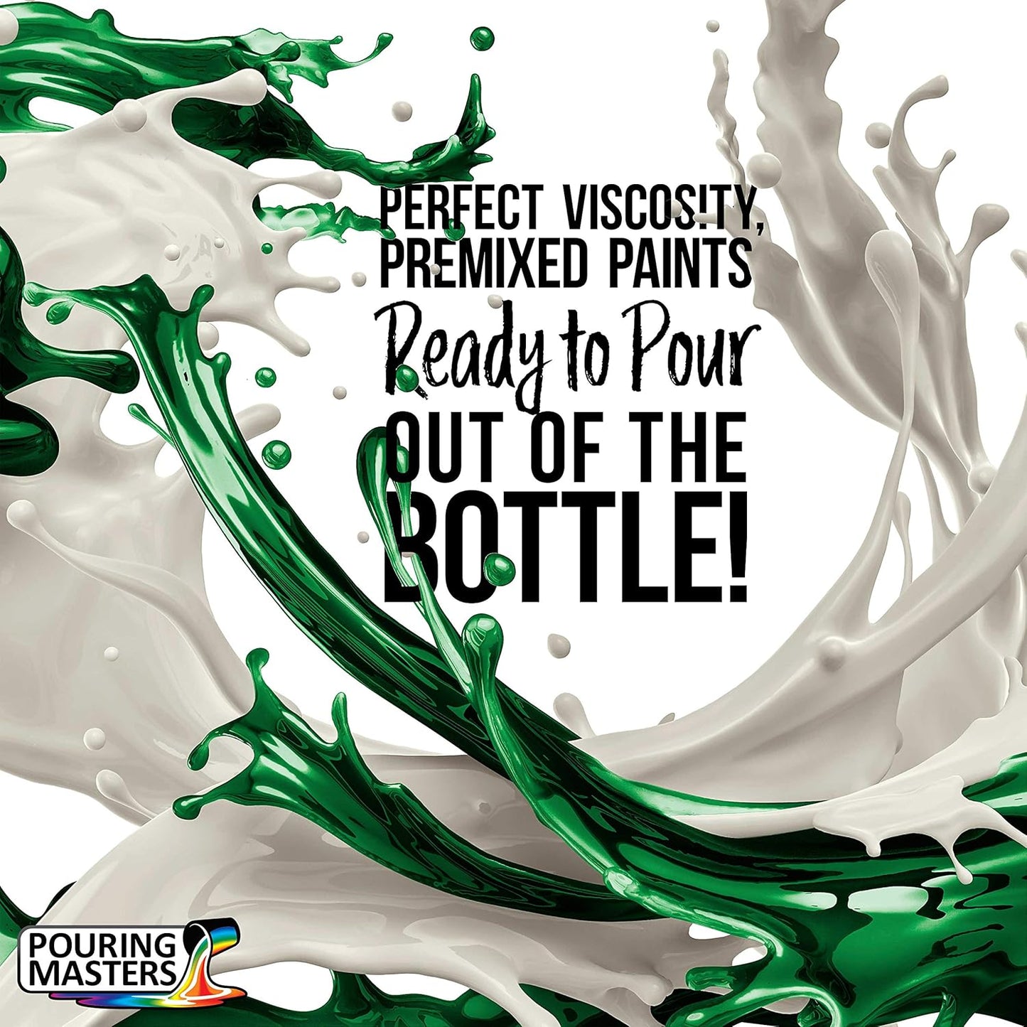 Pouring Masters Forest Green Ready to Pour Acrylic Pouring Paint - Premium 8-Ounce Pre-Mixed Fluid Acrylic Paint - Fluid Art Supplies for Canvas, Wood, Paper, Tile & Rocks